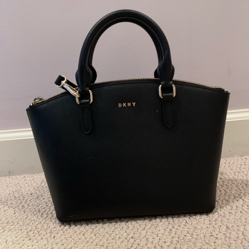 DKNY paige leather satchel. originally $198.